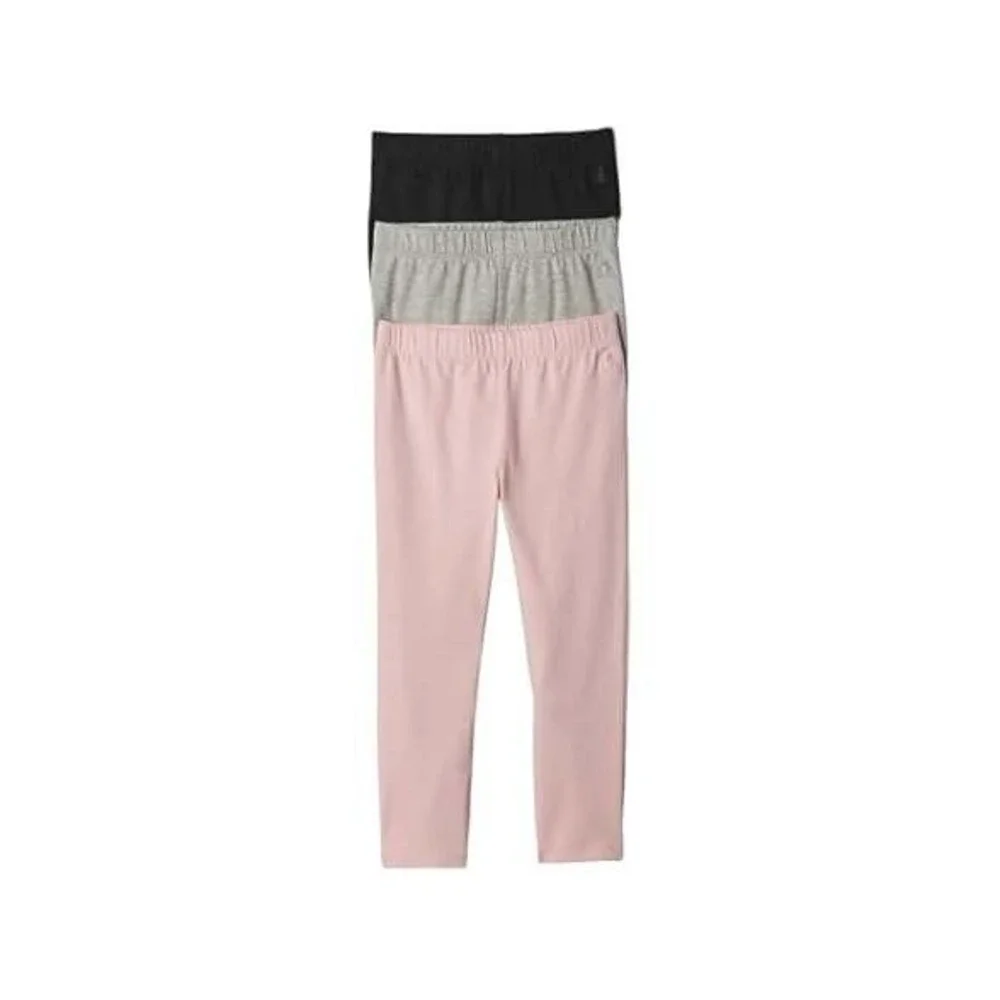 Gap Baby Girls Leggings 3 Pack Pink Grey Black Size 6-12 Months Cotton Stretch